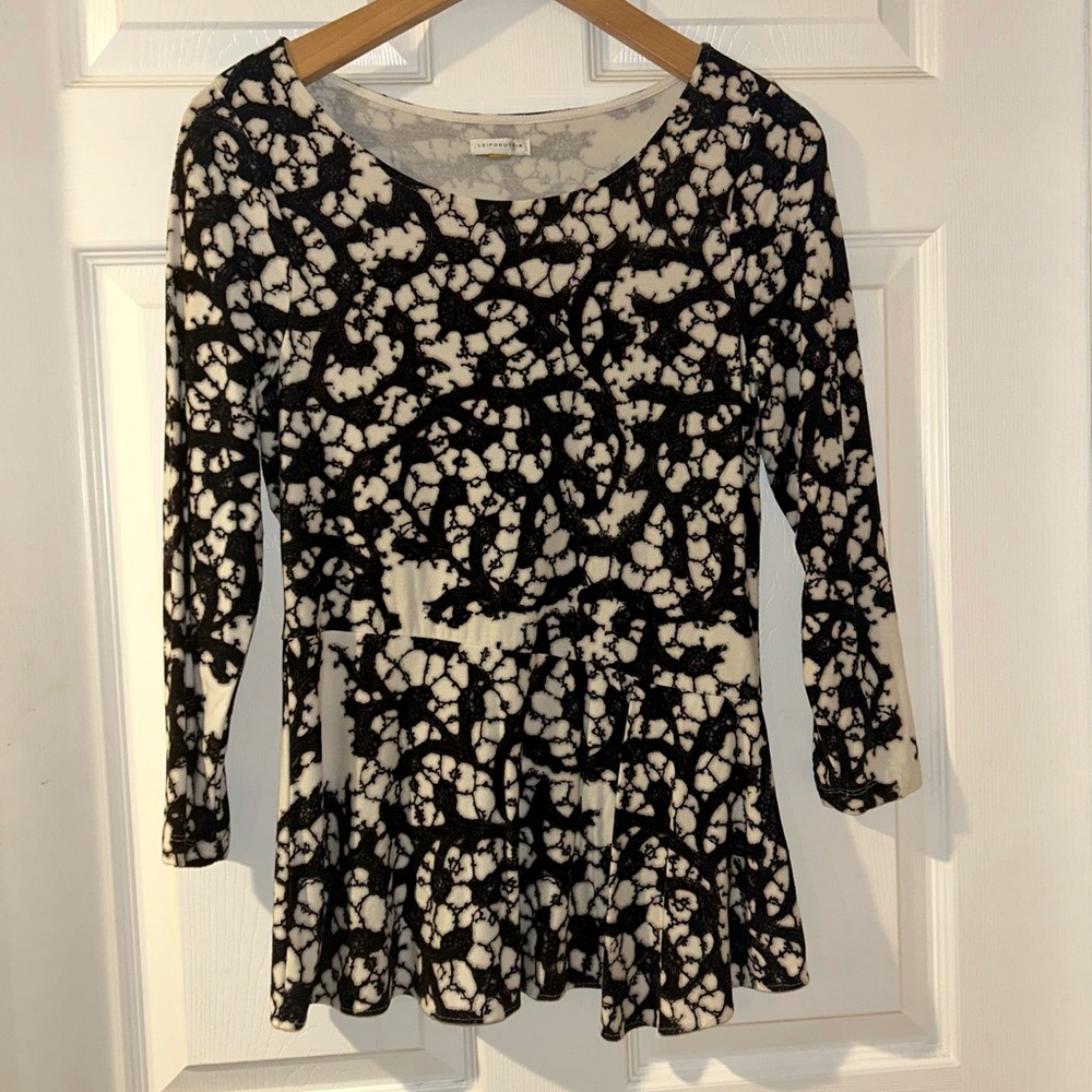 3/$25 anthropologie peplum asymmetrical flowy top gothic alt spider web